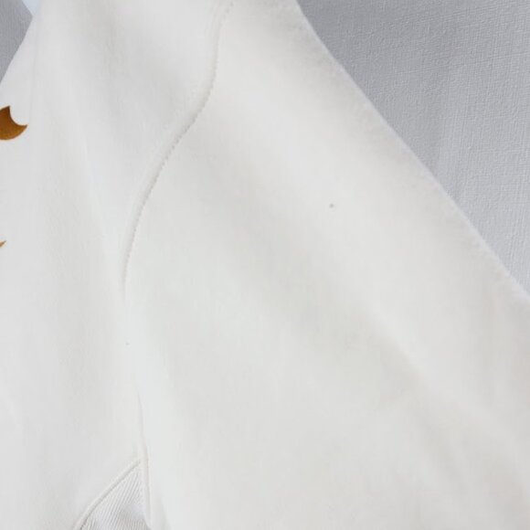 Champion Women's Ivory Reverse Weave Cut-Off Cropped Sweatshirt Size XS - Picture 7 of 9